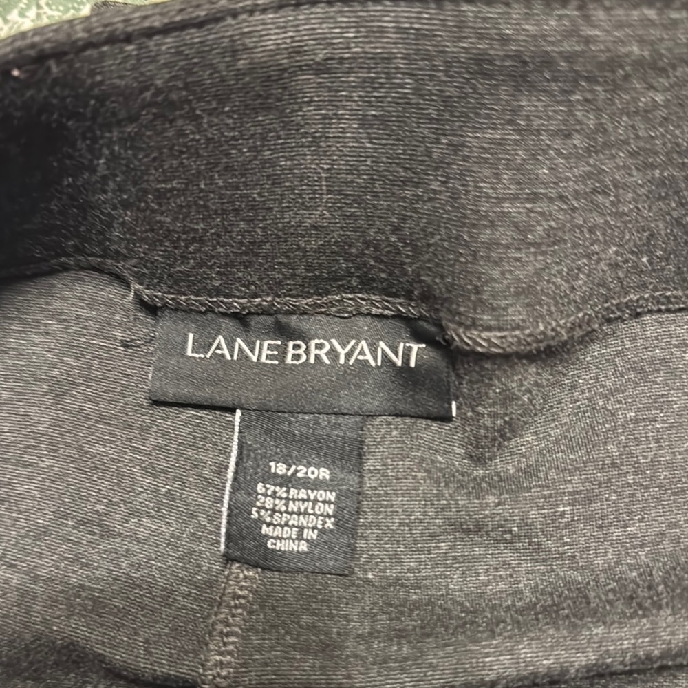 Lane Bryant Gray Leggings Sleek Stretchy Fit